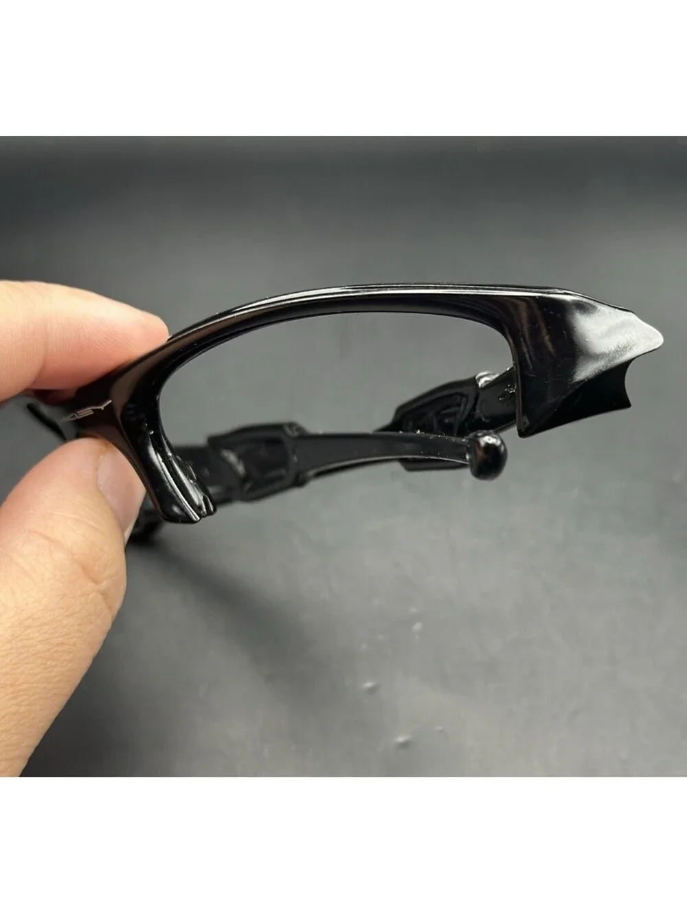 Oakley Flak Jacket Polished Black Frame (Green Icon)
